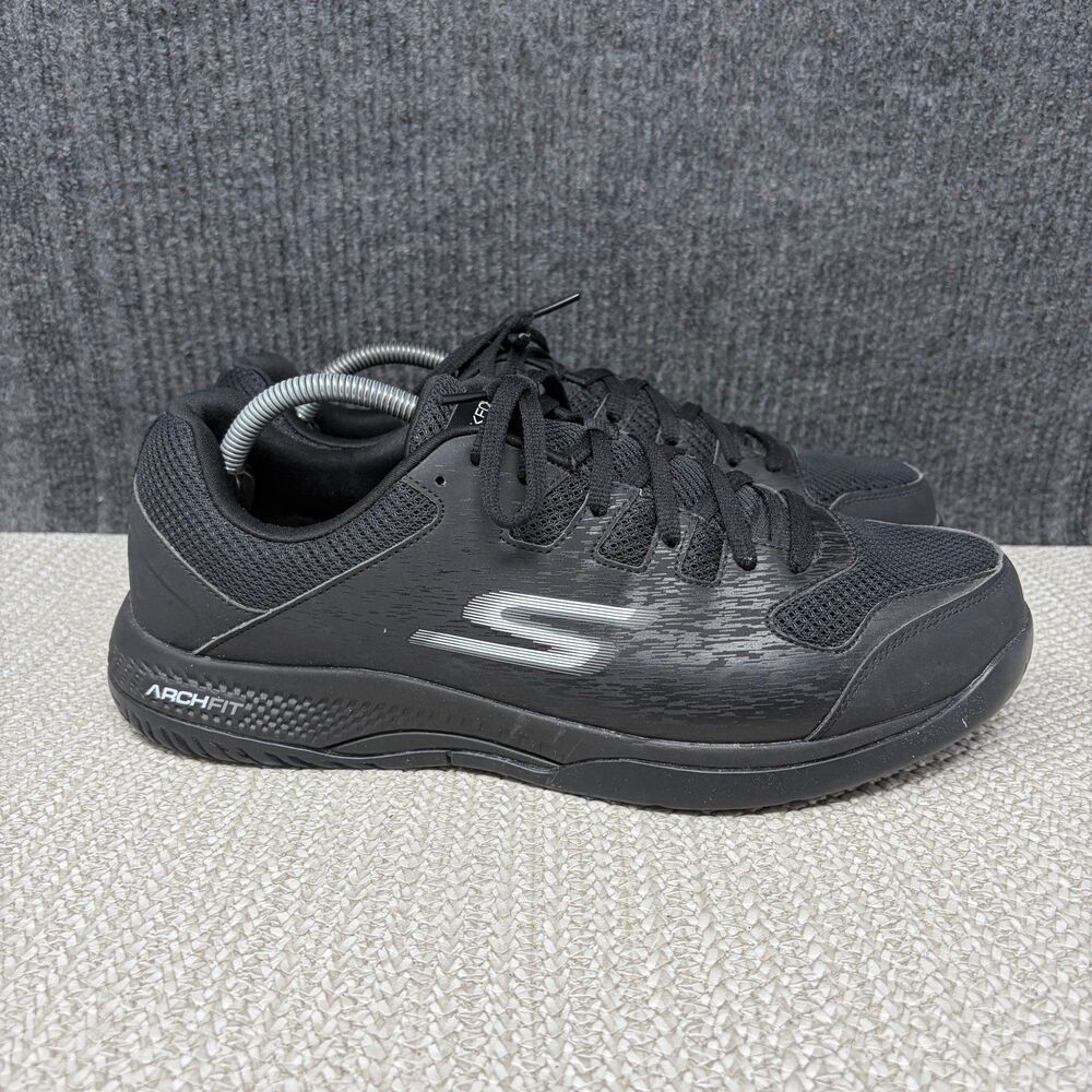 Skechers Viper Court Pickleball Shoes Black Relaxed Arch Fit Men’s Size 11